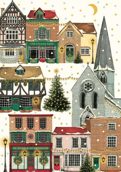 Village Street (Gold Foil, Die-Cut) (X26ART PLX01)