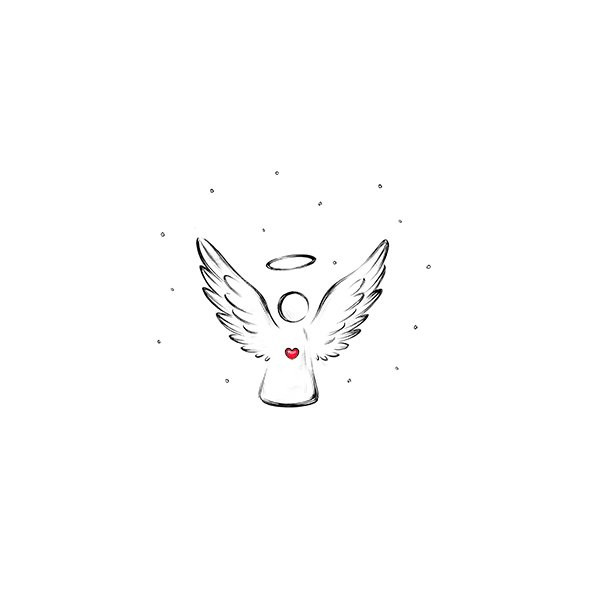 Pure Angel-Black on White