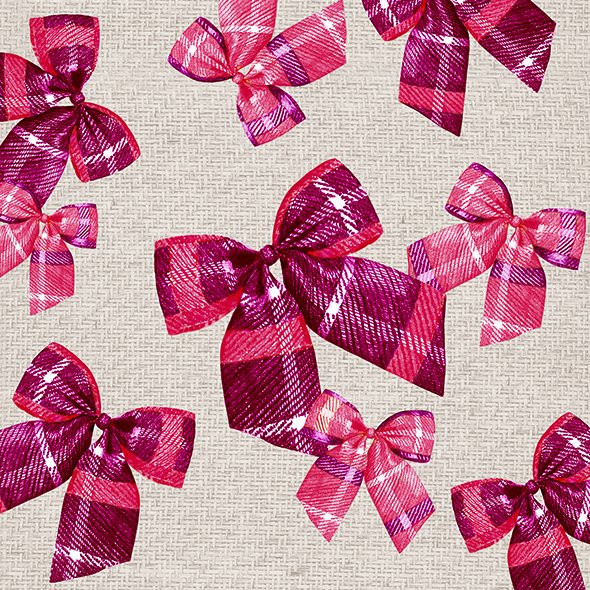 Checkered Bows-Red