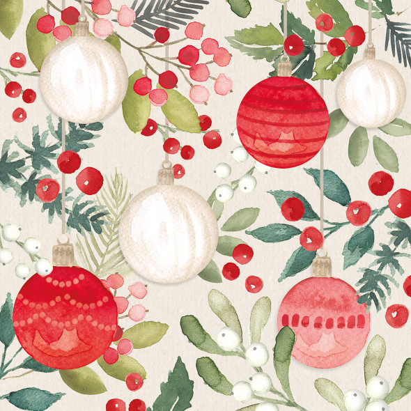 Merry Ornaments Cream