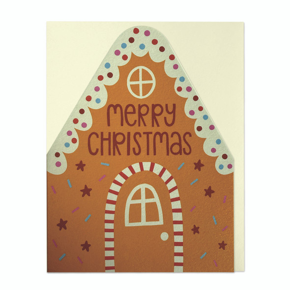 Small Card - Gingerbread House (Die-cut)