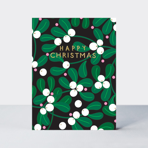 Pack of 10 Mini Foiled Notecards - Mistletoe ($1.20 ea) (X26RED XFNOPK02)