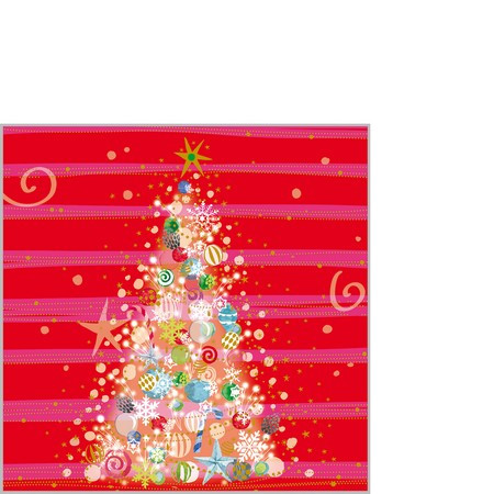 Christmas Tree Red & Pink-Cocktail