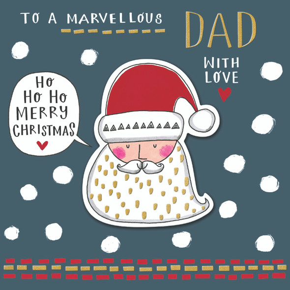 SALE 3D Attachment Gold Foil - Marvellous Dad Santa