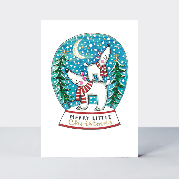 SALE - Polar Bears Snow Globe (153x108mm)