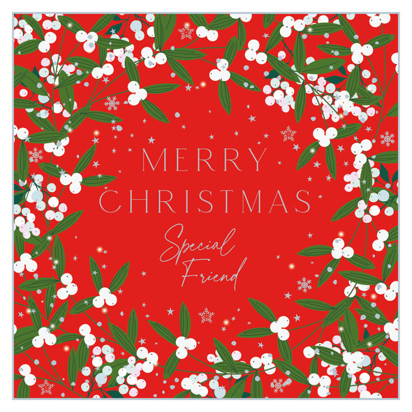 SALE - Friend Mistletoe on Red (unbagged)