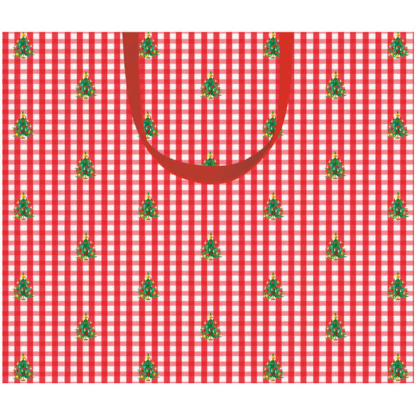 Large Horizontal Bag - Christmas Tree Gingham (30x12x25cm) (X26CA GB9803B3)