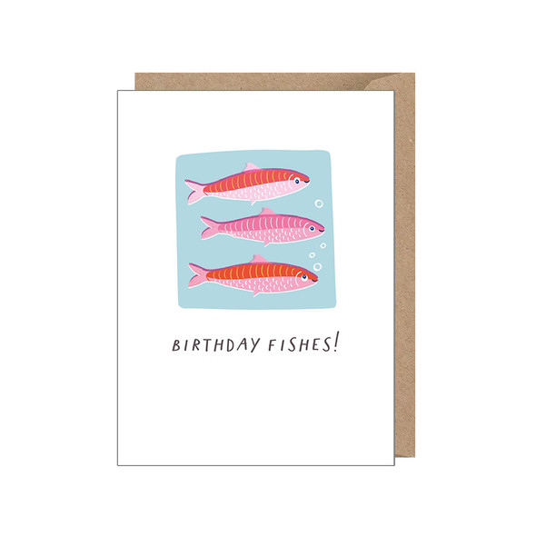 Small Card HB- Birthday Fishes (95 x 127mm)