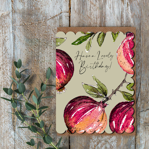 Small Card HB- Pomegranate (Unbagged 90x120mm)