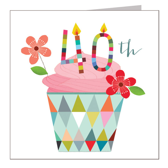 HB- 40th Birthday Cupcake (140x140mm)