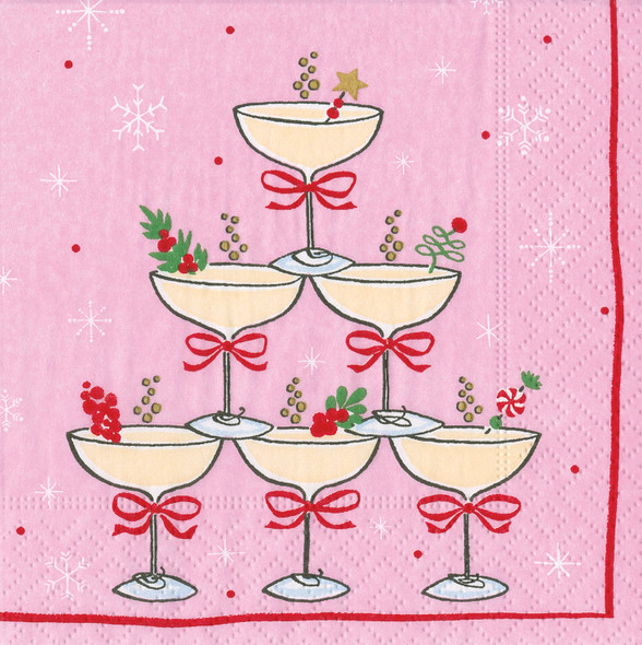 Sparkling Coupe's Pink-Cocktail