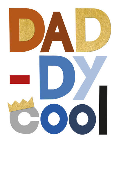 Father's Day- Daddy Cool (gold foil 170x120mm)