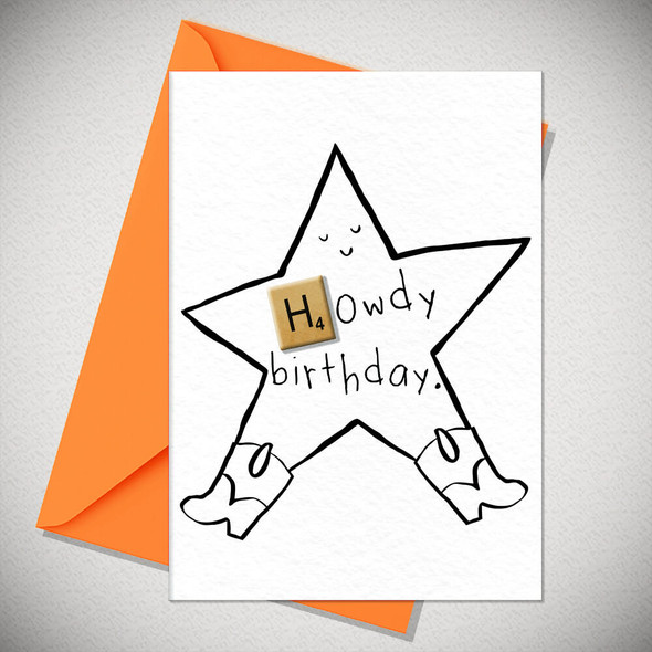 HB- Howdy Birthday (Handfinished w Tile)