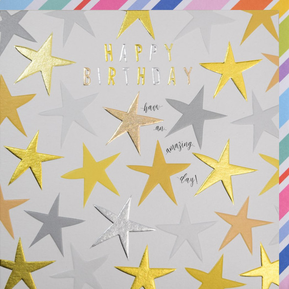 HB- Stars Silver Gold (Embossed with Gems)