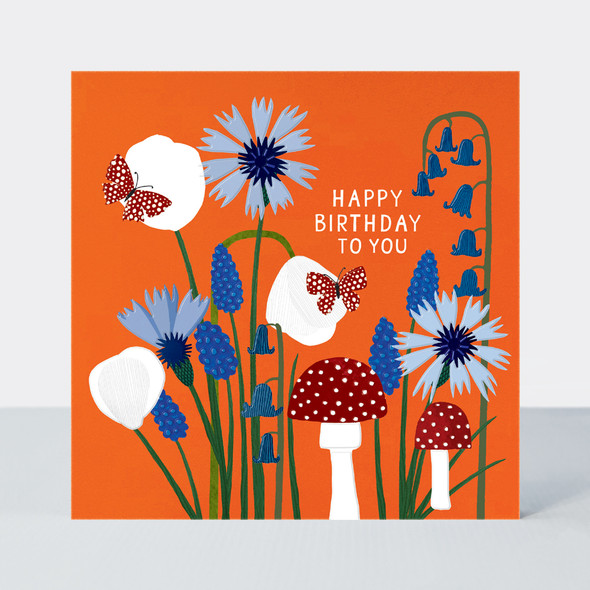 Paper Petal HB- Toadstools Butterflies (Embossed)