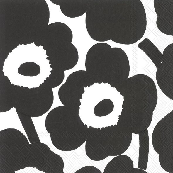 Marimekko - Unikko Black White-Cocktail