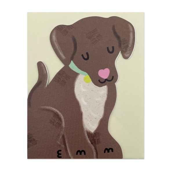 Small Card - Choc Puppy (95x125mm, Die Cut)