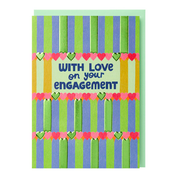 ENG- With Love  (Embossed, Green Foil)