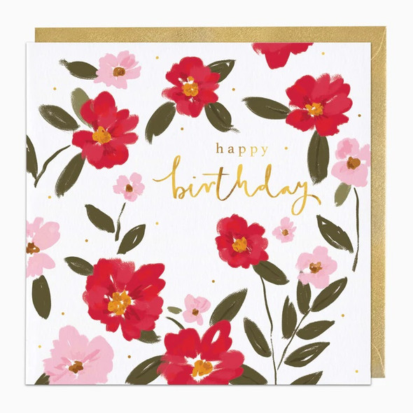 HB- Red Flowers Birthday (unbagged)