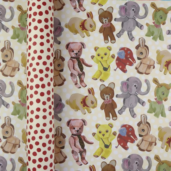 Wrap- Plushies Wrap by Nathalie Lete (double sided)