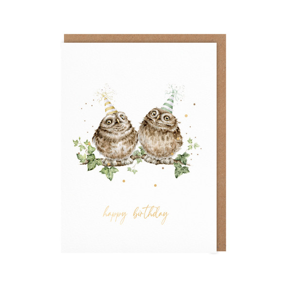 Small Card HB- Party Owl Night (Gold Foiled, 120mm x 90mm)
