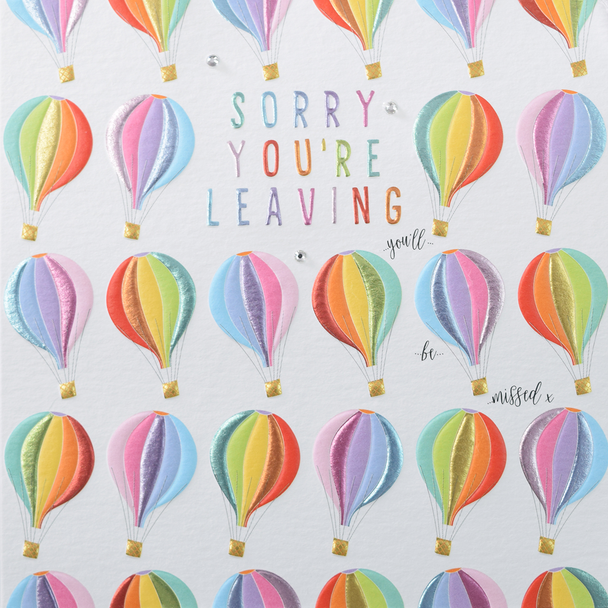 GB- Sorry You're Leaving (Embossed with Gems)