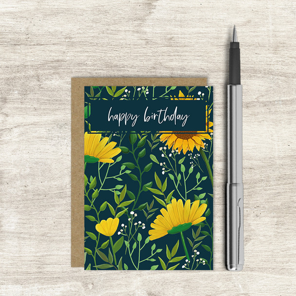 Small Card HB- Sunflowers (A7 Unbagged)