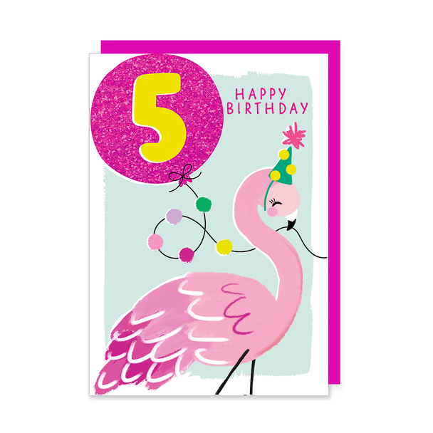 HB SALE- 5th Birthday Flamingo