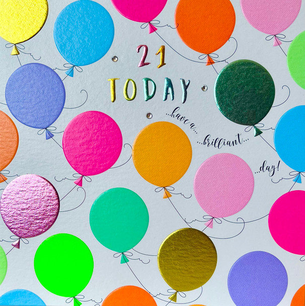 HB- 21st Balloons (Embossed with Gems)