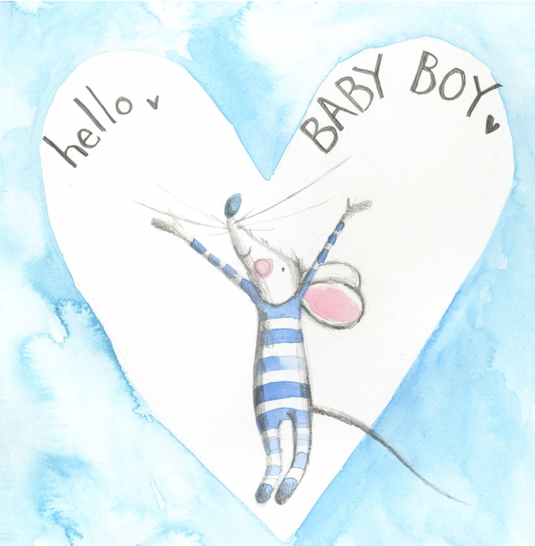 NB- Hello Baby Boy Mouse