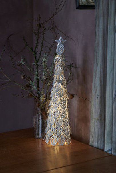 Kirstine Silver Metal Tree Lg SALE (25 LED H63.5cm)