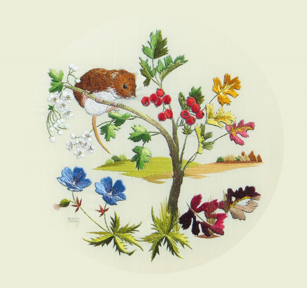 H Stevens Embroidery - Mouse & Hawthorn