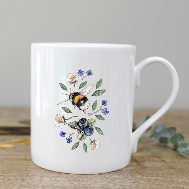 British Bone China Mug(Gift Box) - NT WildFlower Meadows Bee