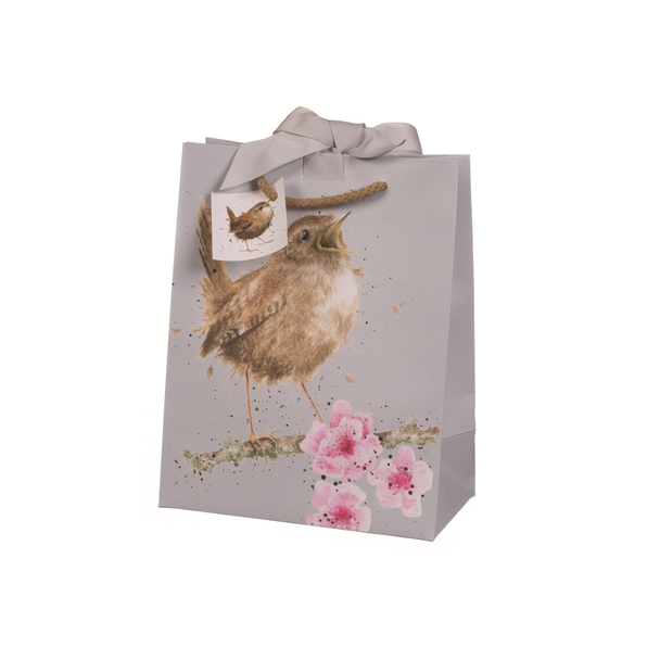 Gift Bag Medium Ribbon/Tag - Garden Birds