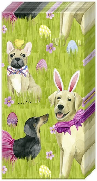 SALE - Easter-Bunny Dogs-Pocket Tissue