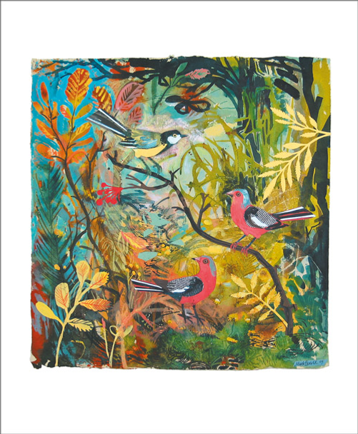 Mark Hearld - Great Tit and Chaffinches 