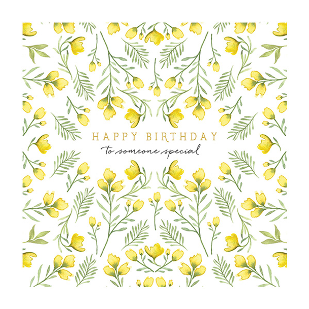 HB- Yellow Flowers (Embossed/Foil)