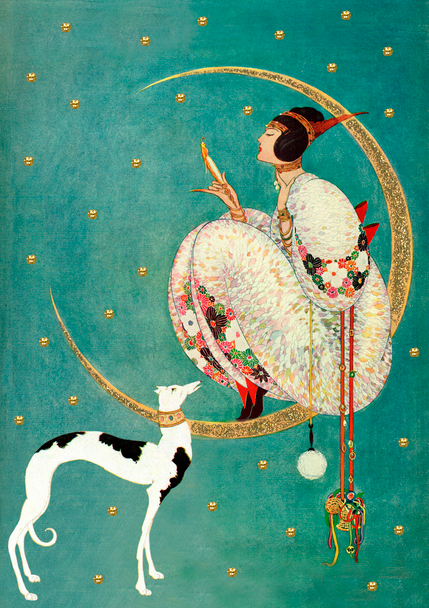 With Her Dog (Flitter Finish)