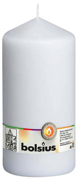 Classic Pillar Candle White SALE - 200mm x100Ø 120hr