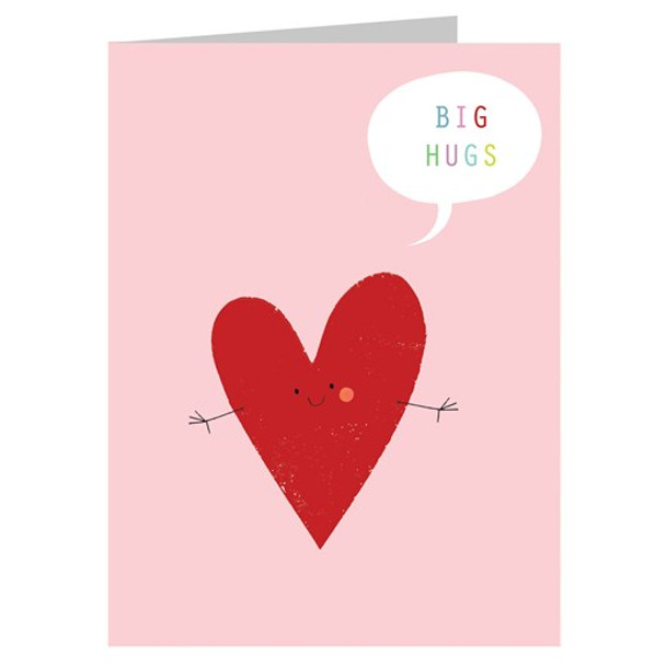 Small Card - Heart Big Hugs (Linen Board)