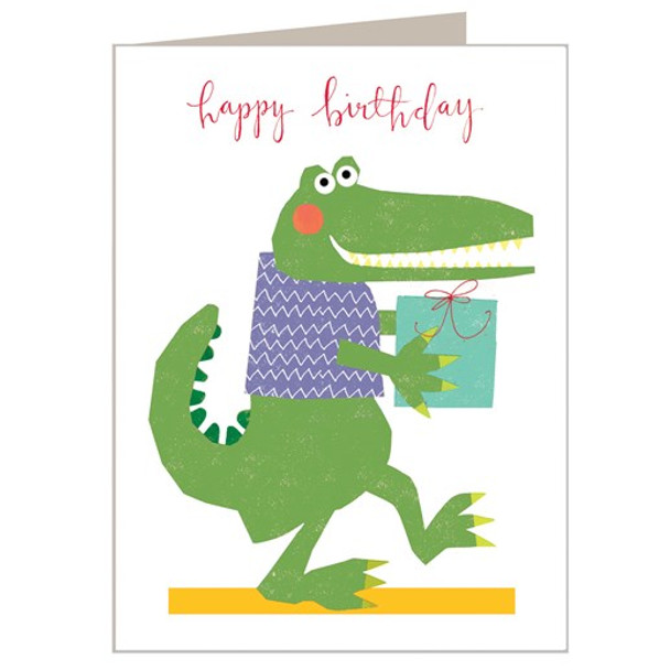 Small Card HB- Crocodile (Linen Board)