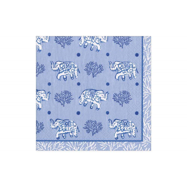 SALE - Batik Elephants Blue-Cocktail