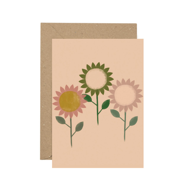 Blank - Pink Green Sunflower