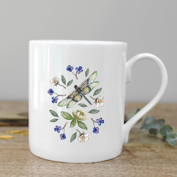 British Bone China Mug(Gift Box) - Dragonfly