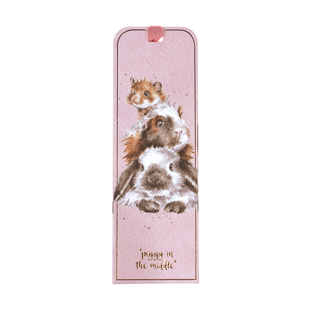 Bookmark Gold Foil- Piggy in the Middle (50mm x150mm;150gsm)