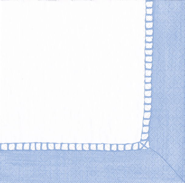 Linen Border - French Blue