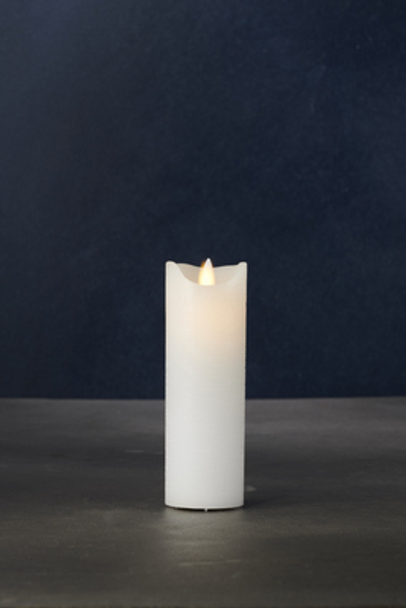 Sara LED Candle White (D5xH15cm)