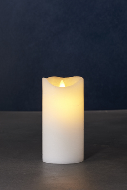 Sara LED Candle White (D7.5xH15cm)