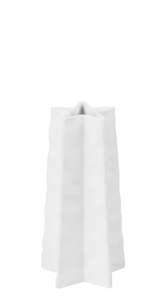 Star Shape Vase - Embossed Porcelain (H16xD8cm)