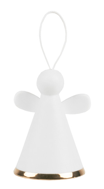 Decoration - SALE-Porcelain Angel w Bell&Gold Band(H6cm)